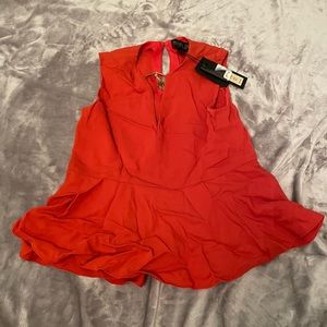 NWT Rachel zoe red peplum blouse